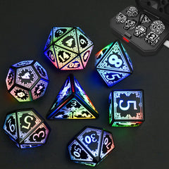 HTPOW light-up D4 dice glow vividly for easy reading during gameplay.