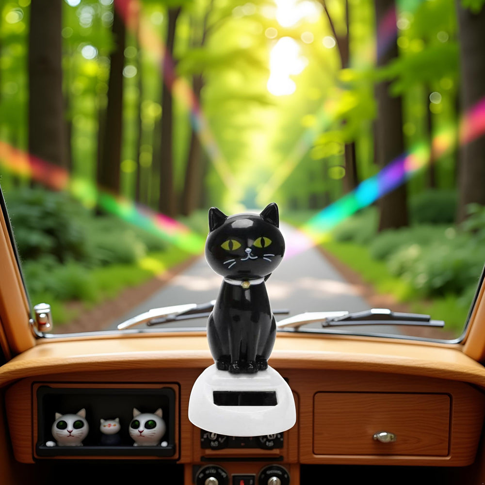 Htppzjr compact dancing cat figurine fits small spaces with personality