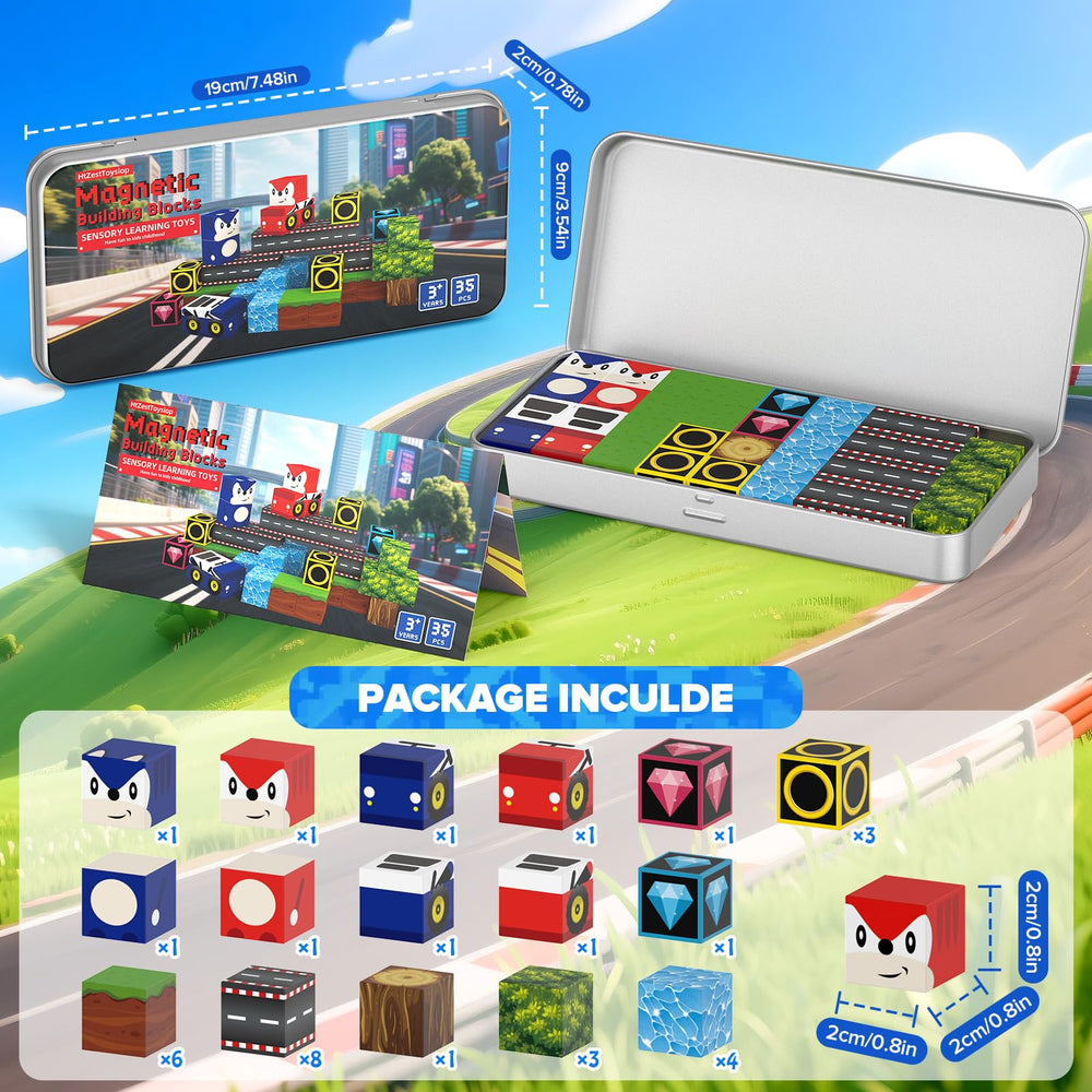 HtZestToysiop magnetic blocks for travel on the iron box for on-the-go building