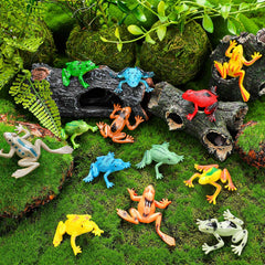 HTZNHXT mini resin frogs for sensory play and pretend pond scenes