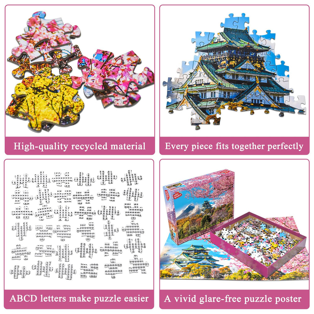 HUADADA puzzle includes glare-free poster included for reference during assembly