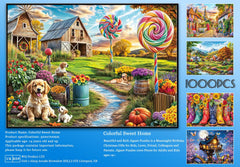 HUADADA 1000 piece puzzle with poster includes glare free 70x50 cm print