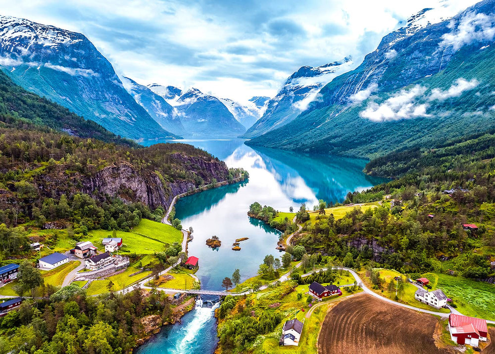 HUADADA Geiranger Fjord puzzle box for mindful recreation