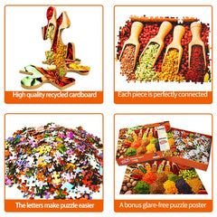 HUADADA bonus glare-free poster included to aid puzzle assembly