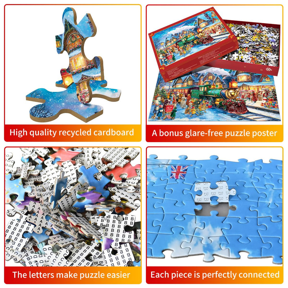 HUADADA precise-cut 1000-piece puzzle designed for durable assembly and satisfying fits.