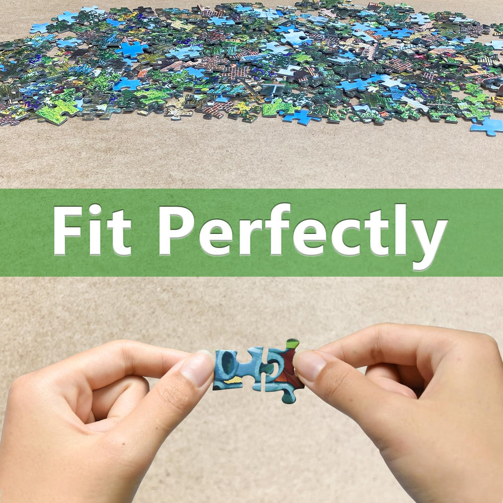 HUADADA puzzle 1024-piece color-rich surface film preserves vibrant image for display.