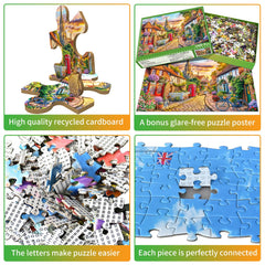 HUADADA puzzle close-up: precise interlocking pieces for satisfying assembly