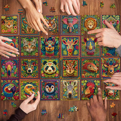 HUADADA puzzles 70x50 cm size shown for immersive puzzle experience