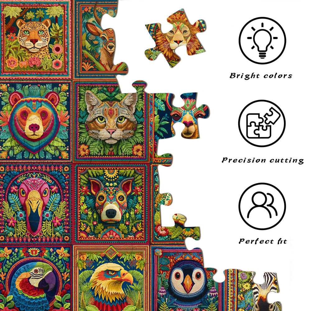 HUADADA puzzles grey-card material offers crisp cuts and smooth edges