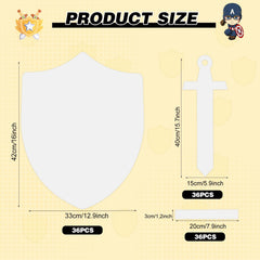 Huaerle blank swords 20x6-3 in for pretend battles