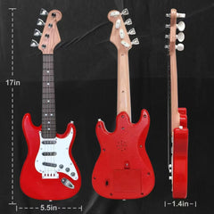 Huang Cheng Toys kid hands playing mini guitar showcases beginner-friendly learning opportunities
