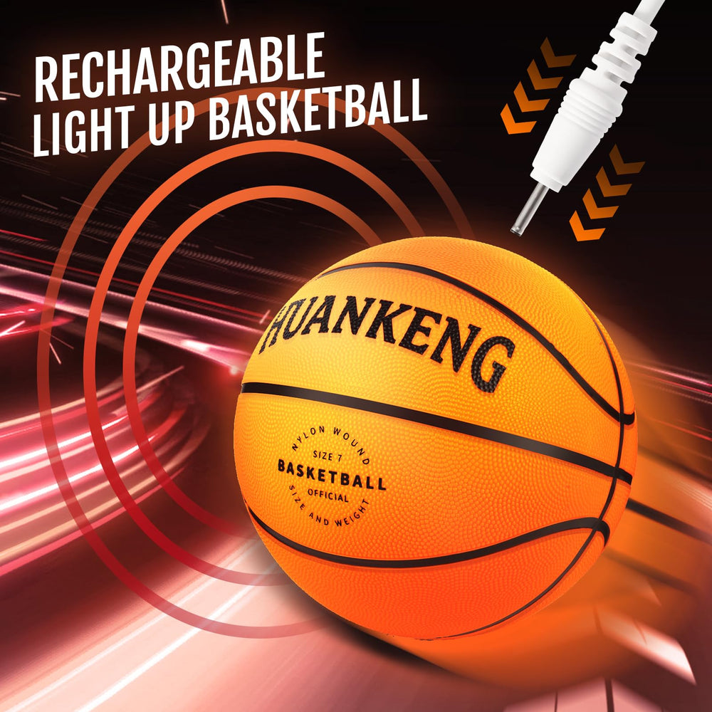 HuanKeng glow basketball lights on touch and auto-off after 60 seconds