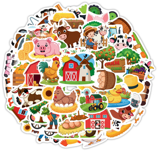HUBACHTEM farm cow stickers, perfect for notebooks and water bottles.