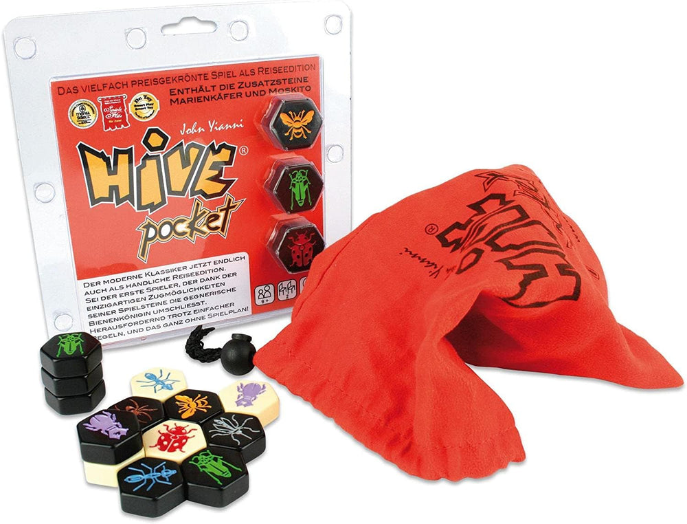 HUCH Hive Pocket travel bag and components enable quick, travel-friendly gameplay.