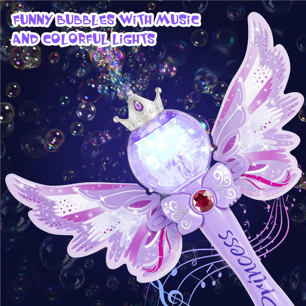 Hugeway Princess Bubble Wands easy-to-use setup with batteries included.