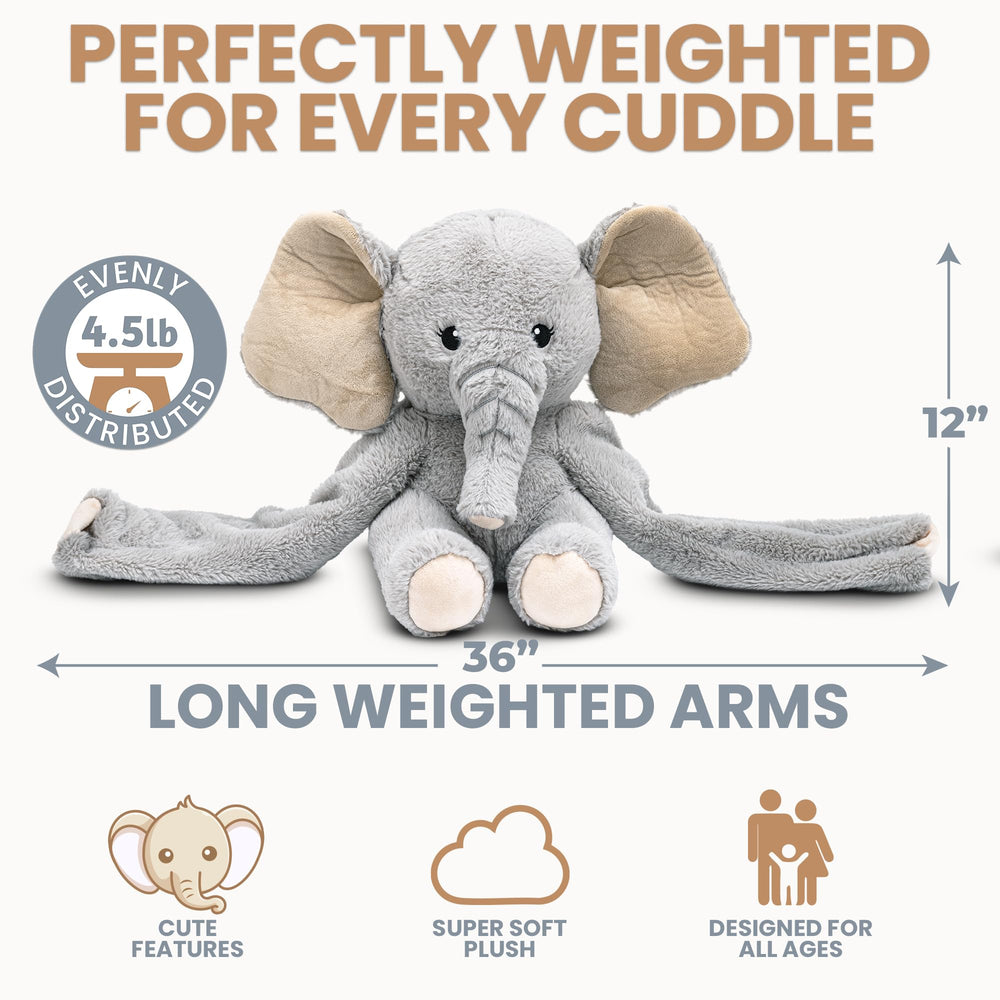 Hathi Elephant plush in ultra-soft fur for cozy snuggles.
