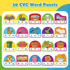 HugHush color-coded puzzle pieces attract young learners and support recognition.