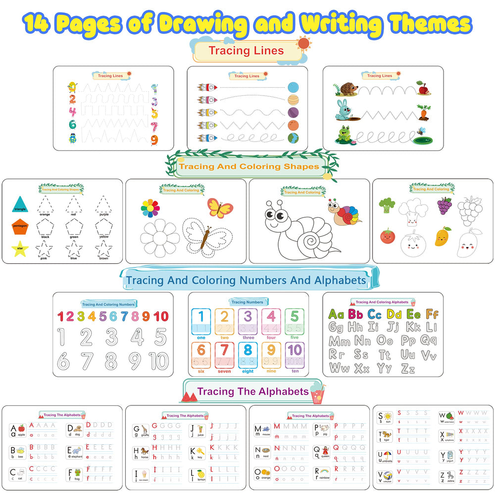 Huijing Busy Book drawing pages with colored pens spark creativity and writing practice.