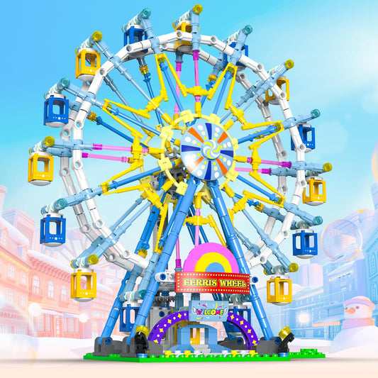 HuiNiu Ferris Wheel: battery-powered assembly for interactive learning.