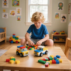 HUIZDQ 450pcs wheels and axles set: building blocks focus for creative construction