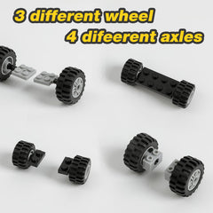 HUIZDQ 450pcs wheels and axles set: traffic light focus for playful learning cues