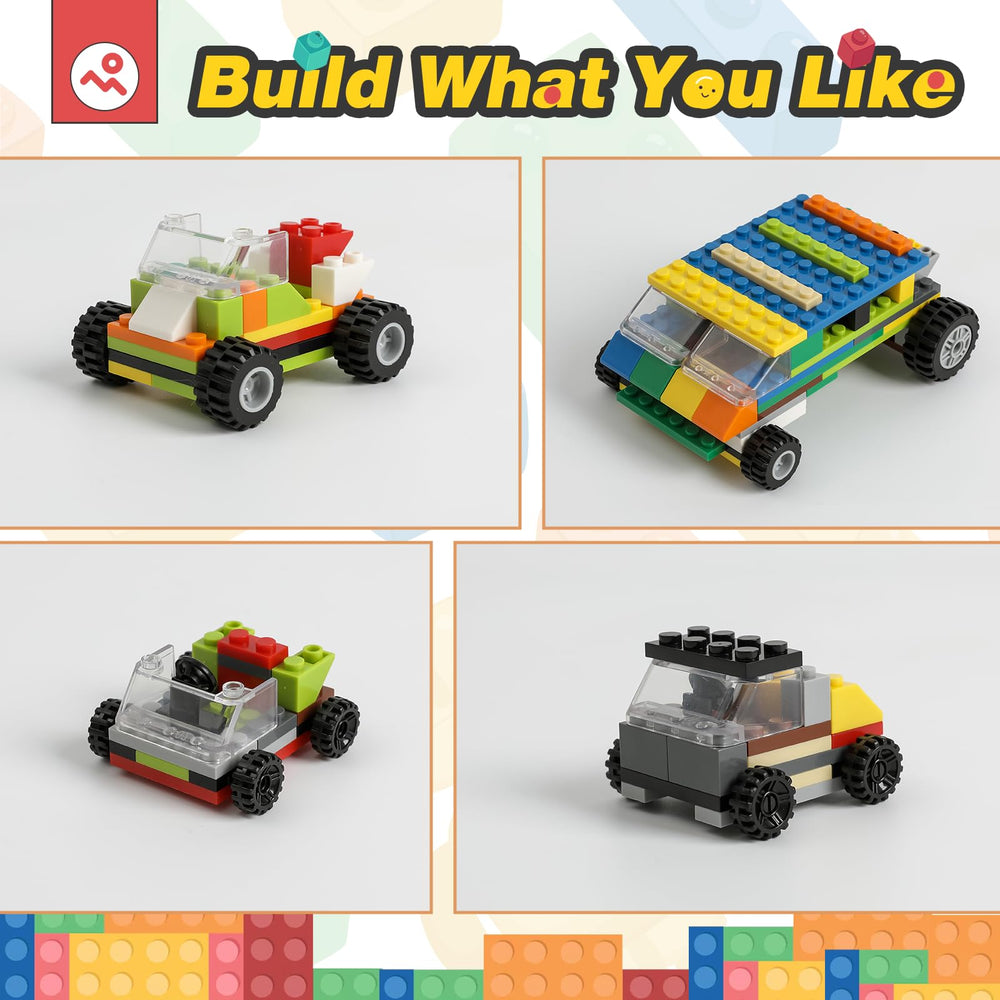 HUIZDQ 450pcs wheels and axles set: truck parts focus for sturdy playtime
