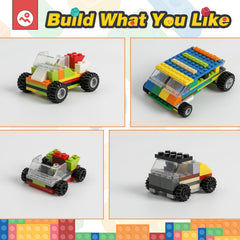 HUIZDQ 450pcs wheels and axles set: truck parts focus for sturdy playtime