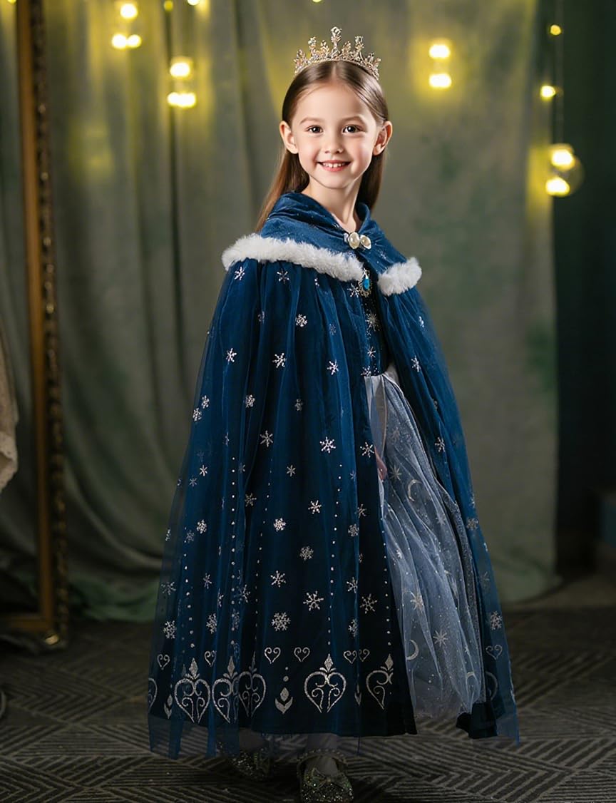 Hulaha blue party cape; ideal for birthdays, holidays, cosplay