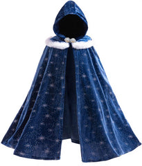 HulahaGirls Velvet Hooded Cape showcases warmth and softness for every princess adventure.
