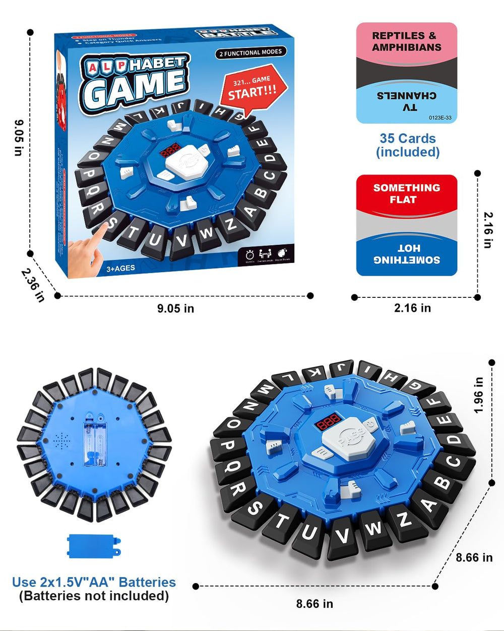 Humzo Word Game portable design fits in a bag for travel and parties