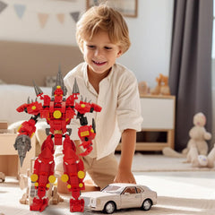 Huncdfe TV building blocks assembly image showcasing collaborative building fun.