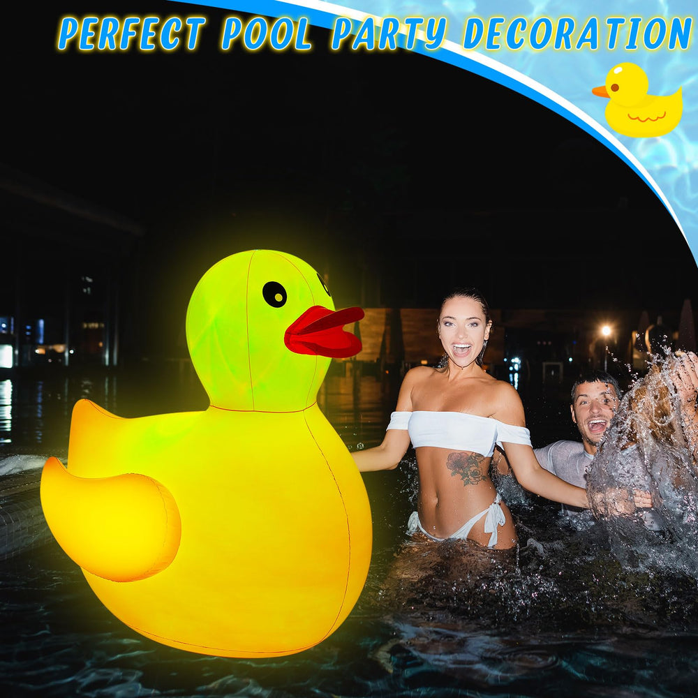 Hungdao 4 ft inflatable duck ideal for holidays and carnivals.