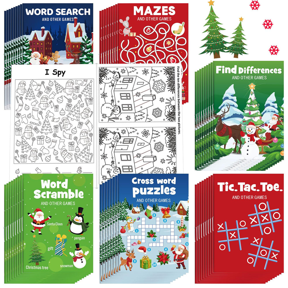 Hungdao Christmas mini activity books cover patterns to engage kids during the holidays