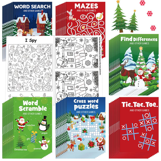Hungdao Christmas mini activity books cover patterns to engage kids during the holidays