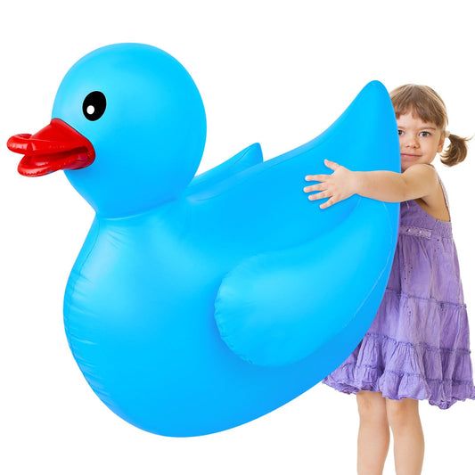 Hungdao giant 4ft inflatable duck as a dramatic pool centerpiece.