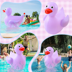 Hungdao purple 4ft duck float in water for parties and gatherings.