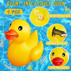 Hungdao giant inflatable duck features bright yellow color for lively parties