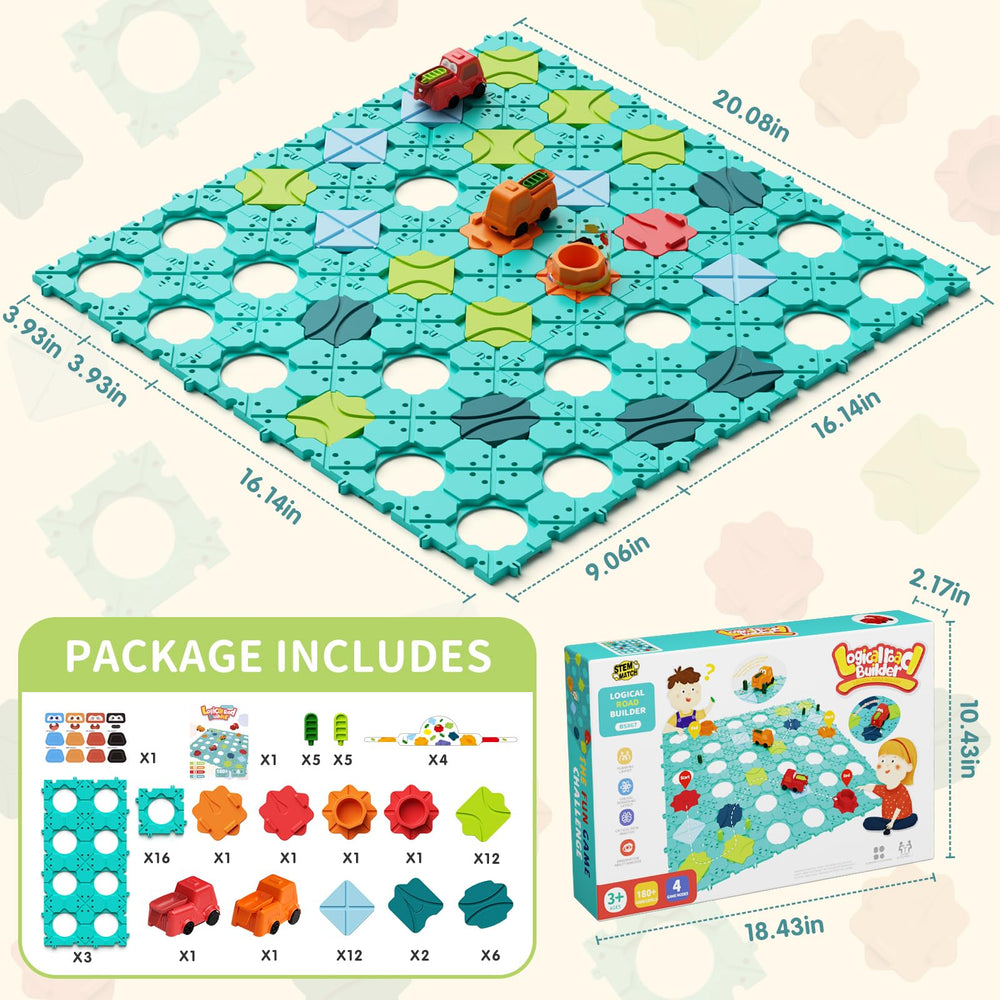 Hunloot Logic Road Builder gift-ready packaging suits Montessori-inspired gifting