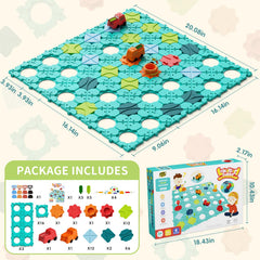 Hunloot Logic Road Builder gift-ready packaging suits Montessori-inspired gifting
