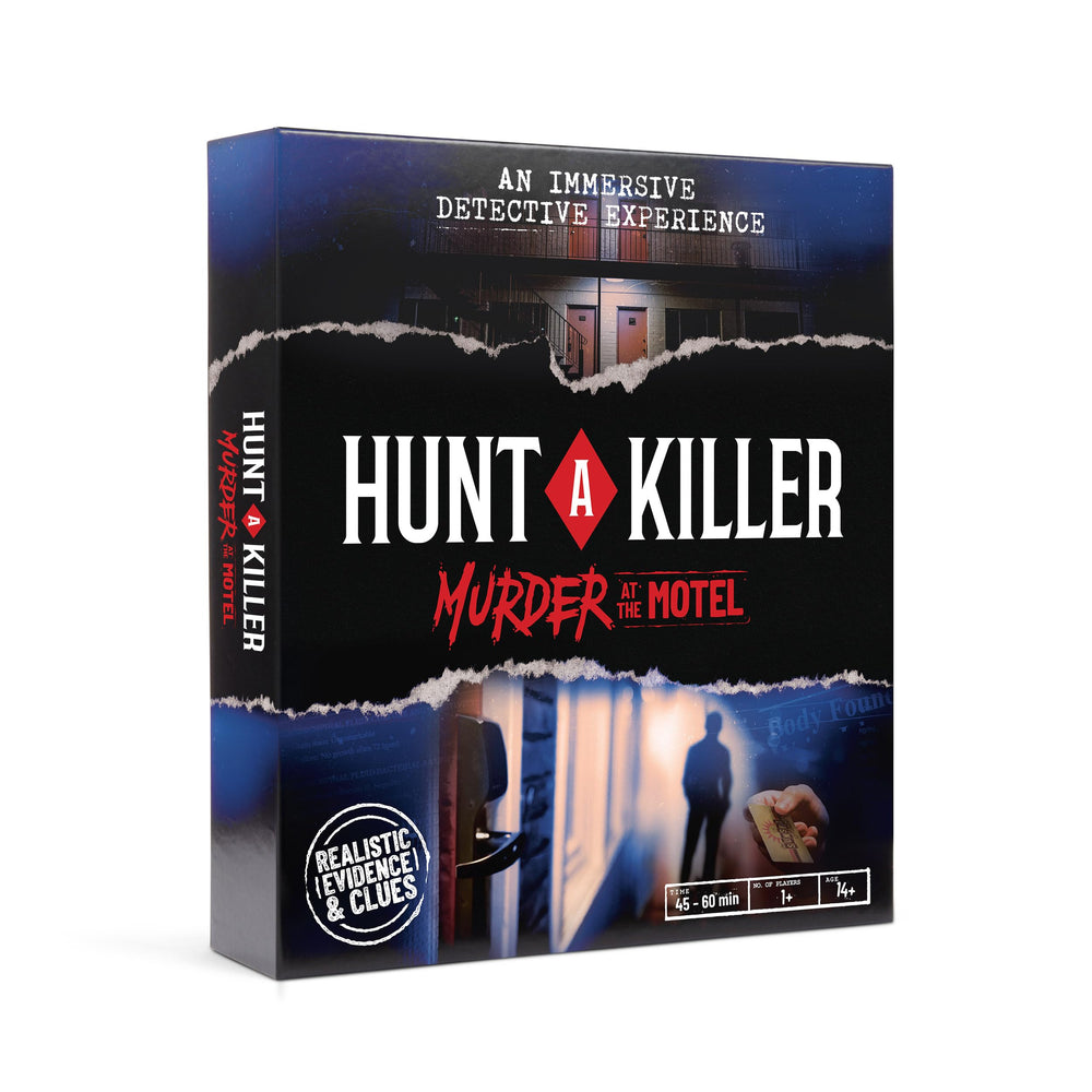 Hunt A Killer Murder at the Motel cover art invites immersive mystery exploration.