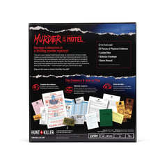 Hunt A Killer Murder at the Motel game components support collaborative sleuthing.