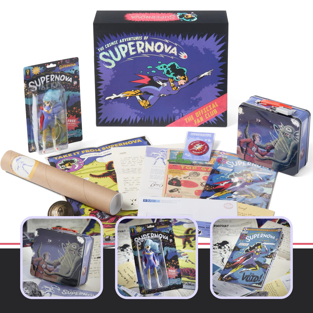 Comic merchandise exploration in Hunt A Killer Supernova universe