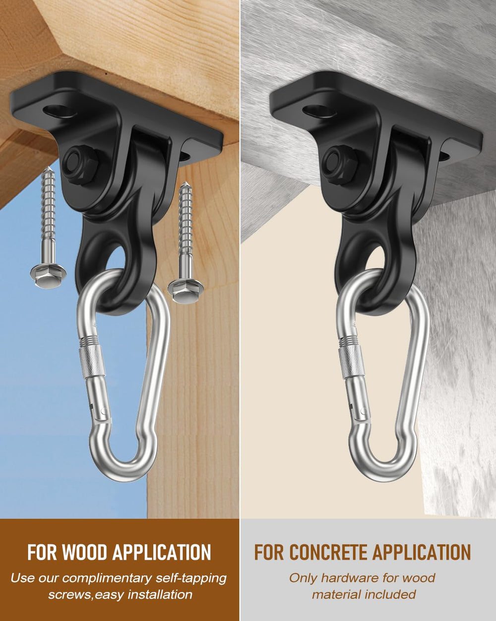 HUPBIPY carbon steel screws and fixing ring secure ceiling mounting