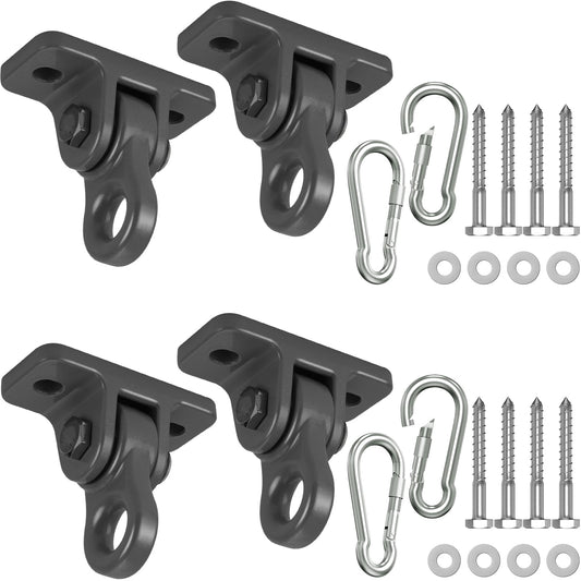 HUPBIPY heavyβduty porch swing hangers in black with antiβrust coating for outdoor stability.
