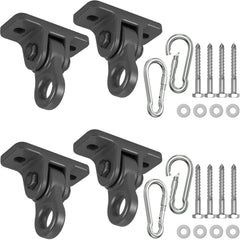 HUPBIPY heavy‑duty porch swing hangers in black with anti‑rust coating for outdoor stability.