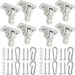 HUPBIPY heavy-duty porch swing hangers close-up shows robust aluminum construction for outdoor use.