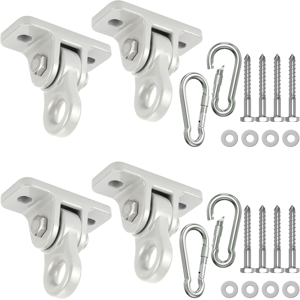 HUPBIPY heavy-duty porch swing hangers kit in silver for outdoor use