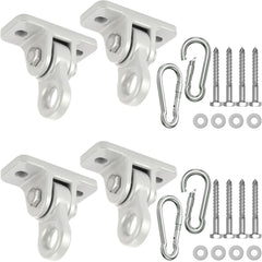 HUPBIPY heavy-duty porch swing hangers kit in silver for outdoor use