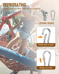 HUPBIPY ready-to-install set for indoor and outdoor swings.
