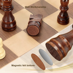 Hurdaos magnetic chessmen stay in place during travel